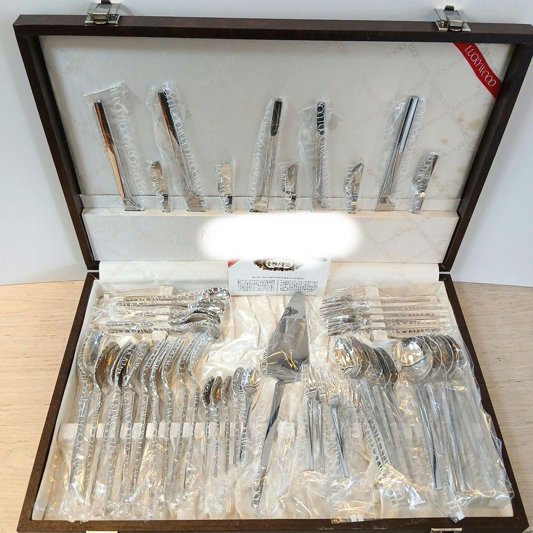 LUCKY WOOD　カトラリーセット　ステンレス18-12　全51点