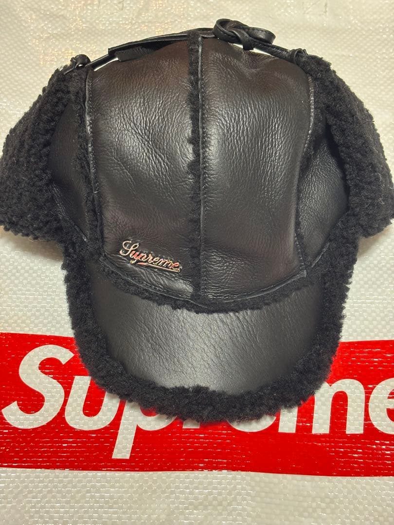 ブラック Supreme Shearling Lined Earflap Cap - メルカリ