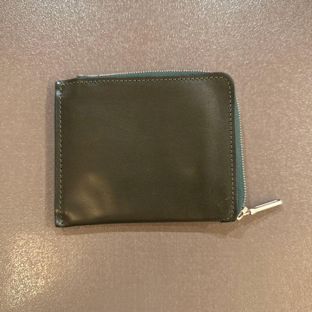 ホワイトハウスコックス　L字型財布　ヴィンテージブライドルレザー　オリーブ色