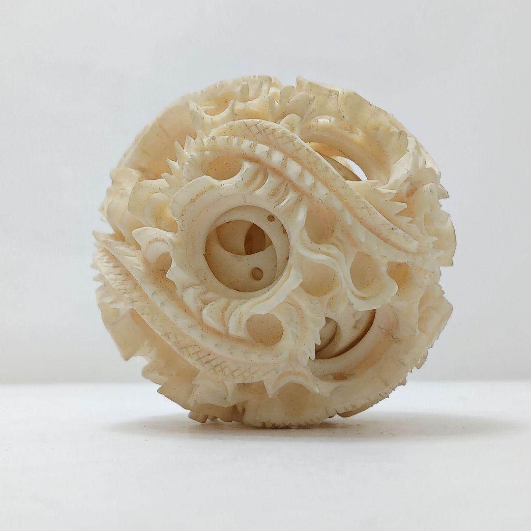 Y2293-3 極上 透かし細工 龍天球置物 総重量139.2gげ - メルカリ