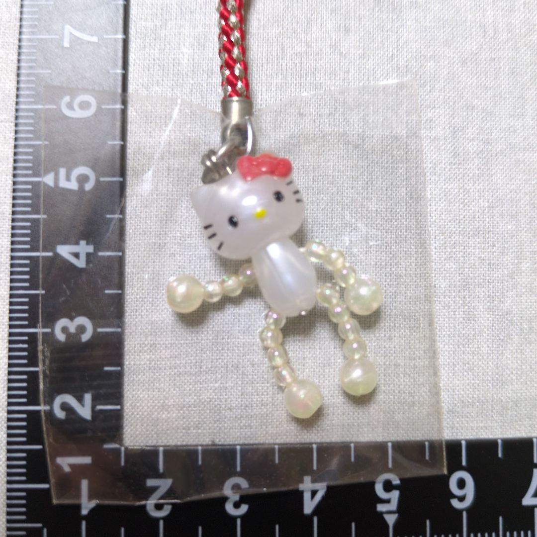 はろうきてぃ　棒キティ　ビーズ 　ストラップ