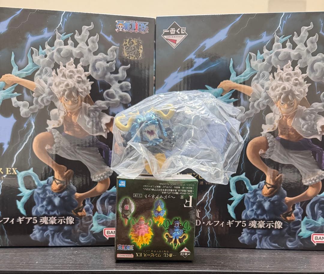 ワンピース　一番くじ　A賞　ルフィ F賞ヘッドマグネット　カイドウ＋おまけ付き