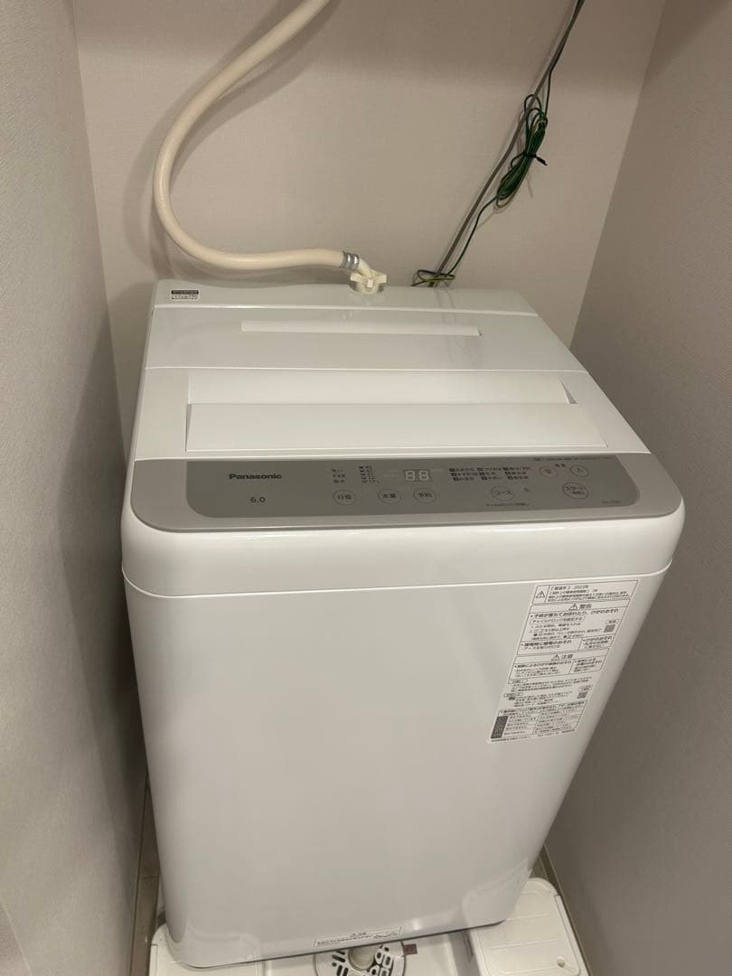 【送料込】Panasonic 縦型洗濯機2023年製　6.0kg ホワイト