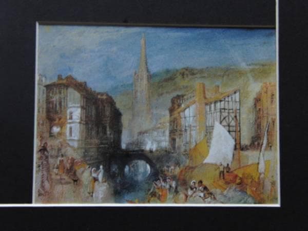 J.M.W.ターナー、アルフルール、希少画集画、 新品額装付