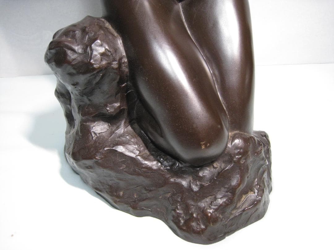 ブロンズ製置物 【水浴び】清河宗翠 高さ約61㎝ 官能美溢れる作品