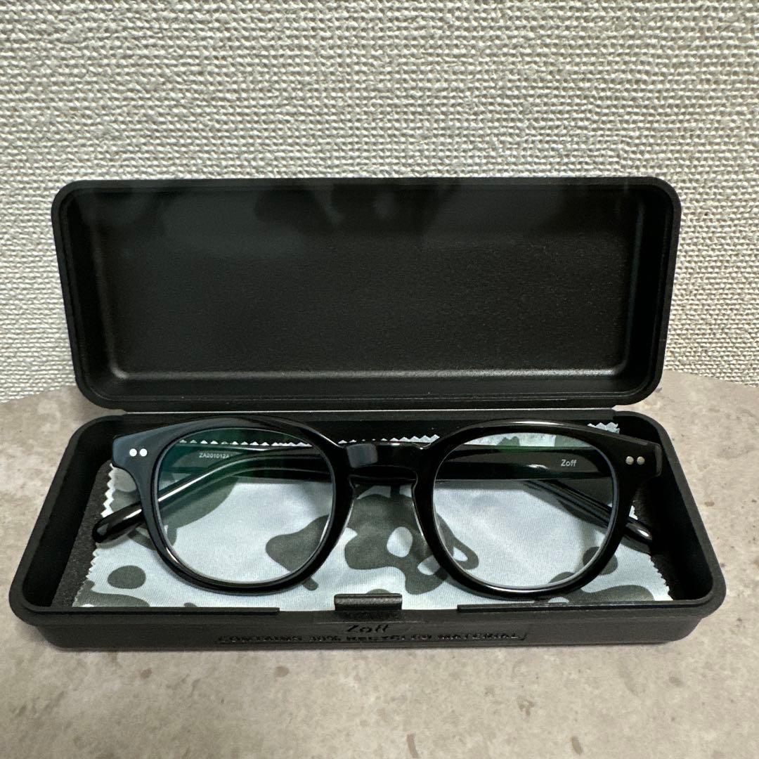 ほぼ新品 zoff ブルーライトカット 度なし メガネ Zoff PC(ブルーライトカット率約50%)（ZY202P01-56E1）｜メガネのZoff