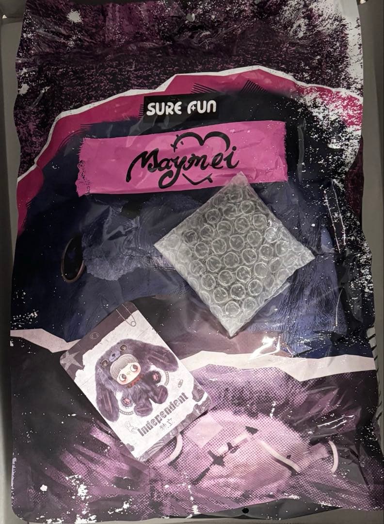 本日限定価格】MayMei 霉霉 反逆ぬいぐるみシリーズ 400％ 紫 バッグ