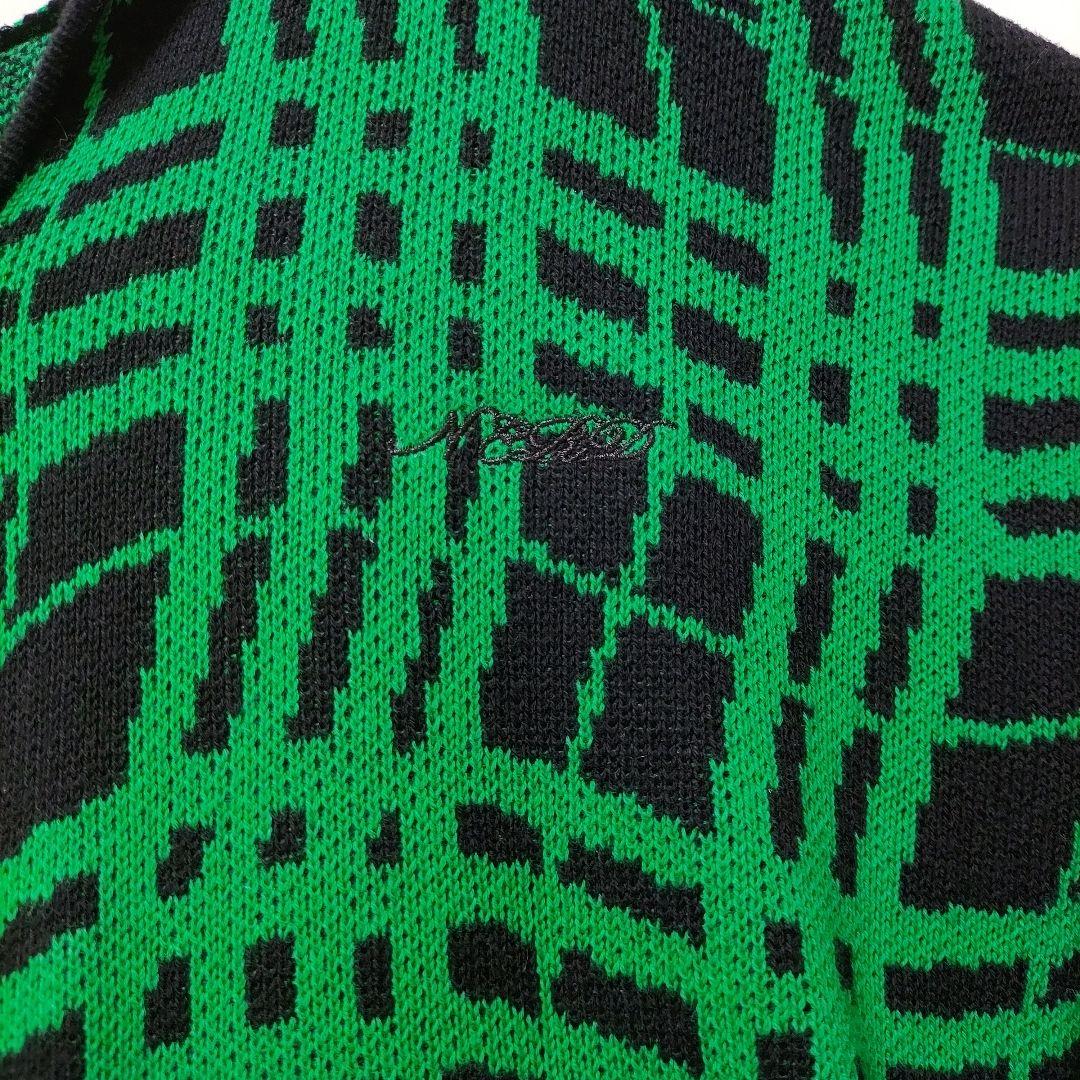 新品】PAMEO POSE パメオポーズ グリーンチェック ニット フーディー