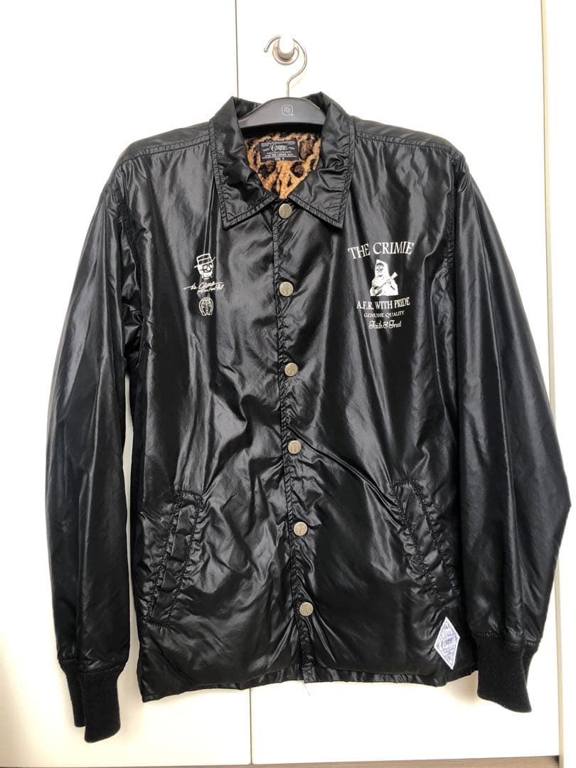 ☆CRIMIE/クライミー コーチジャケット ブラック レオパード柄
