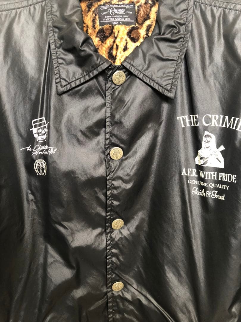 ☆CRIMIE/クライミー コーチジャケット ブラック レオパード柄