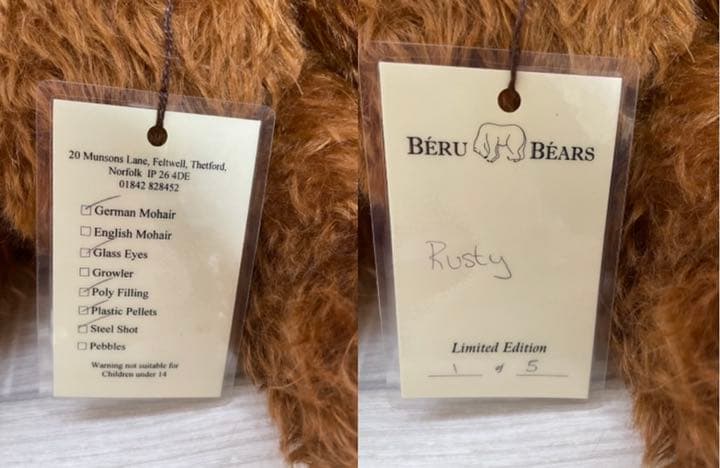 アメリカ製 アーティスト テディベア ヴィンテージ ジャーマンモヘア