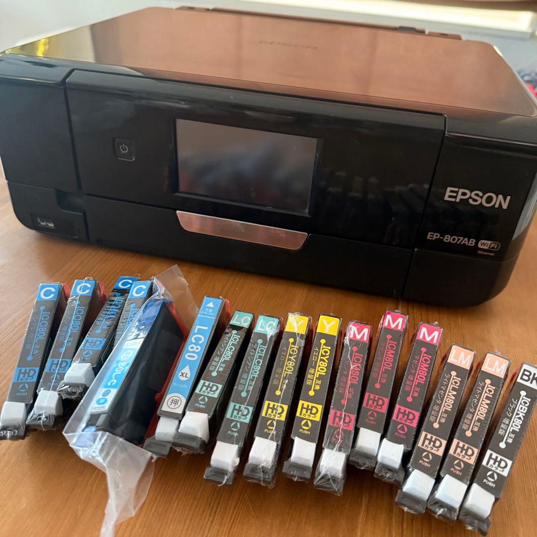 EPSON EP-807AW プリンター【ジャンク品】カートリッジ込み - メルカリ
