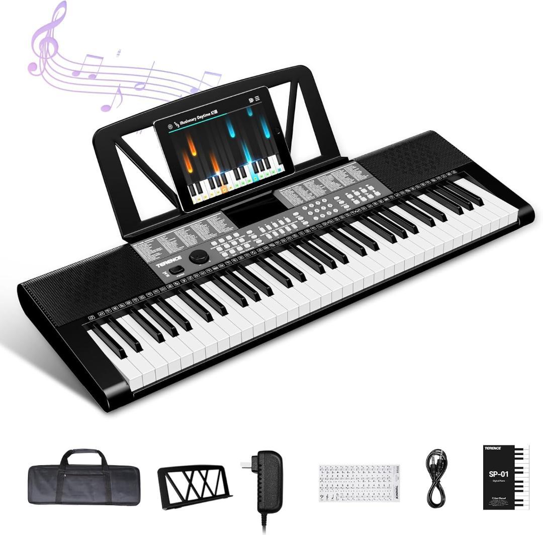 電子ピアノ 61鍵盤 237音色 246リズム 電子キーボード 25デモ曲内蔵 Amazon.co.jp: 電子ピアノ 電子キーボード 61鍵盤 キーボード ピアノ