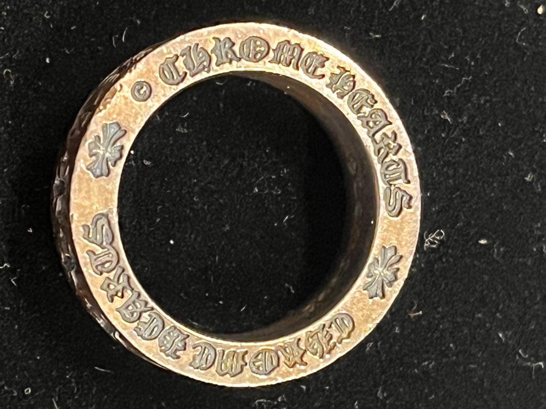 Chrome Hearts シルバー925 リング　7号サイズ 極美品▽CHROME HEARTS クロムハーツ スクロールバンドリング 925 指輪