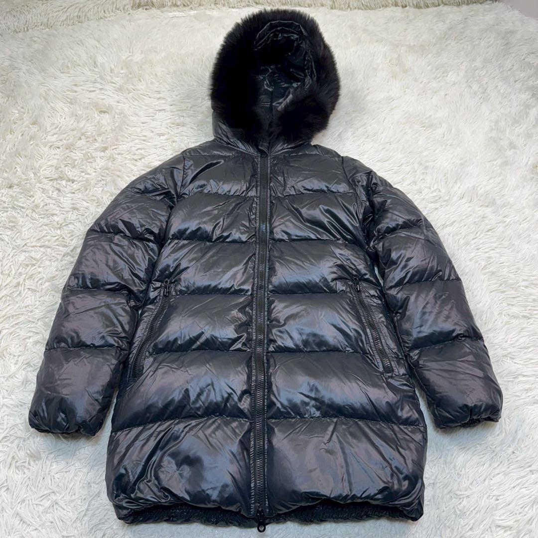極美品✨ デュベティカ kappa ダウンコート 黒 フォックスファー 40 L