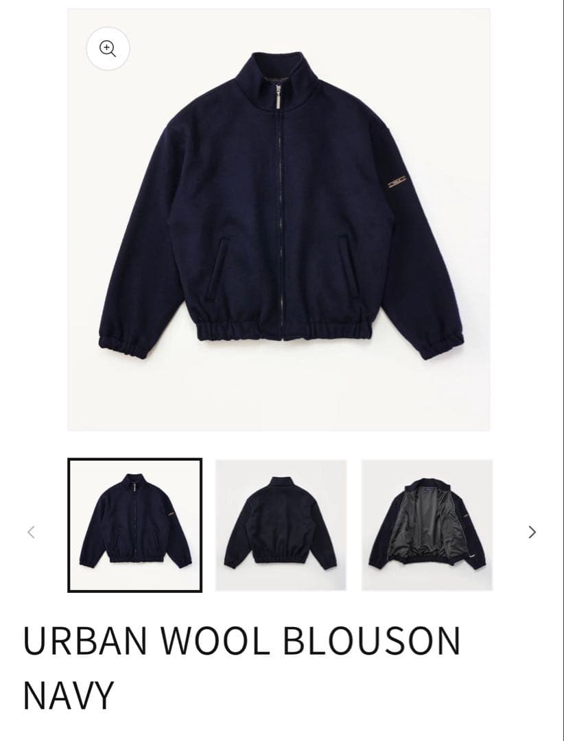 FEELS 上杉柊平　URBAN WOOL BLOUSON NAVY Mサイズ