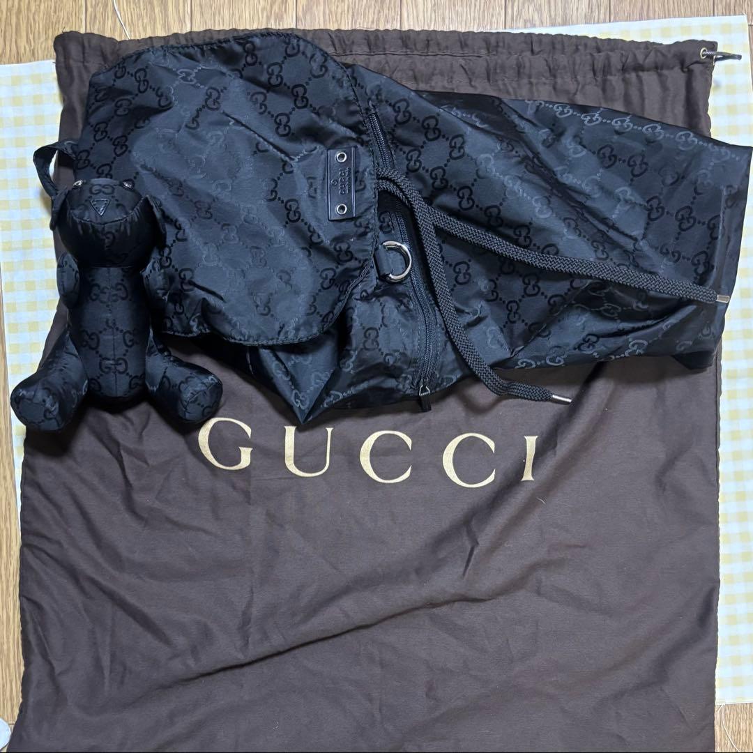 ね*︎様 GUCCI ナイロン リュックサック ブラック