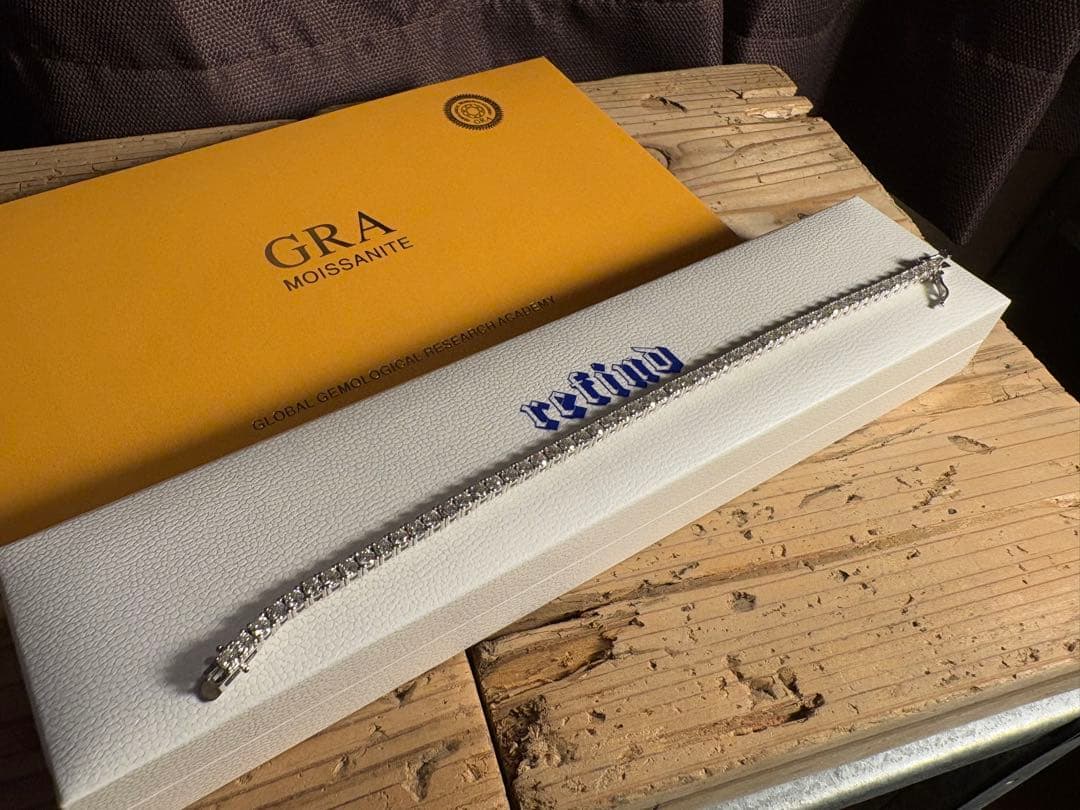 refind モアサナイト　テニスチェーンブレスレット シルバーs925