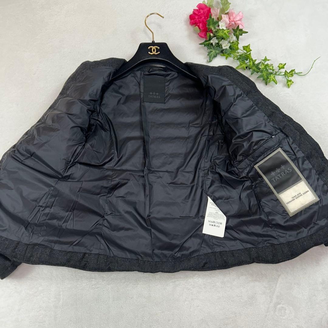 K660 美品 S タトラス ゴールド金具 ダウンジャケット グレー