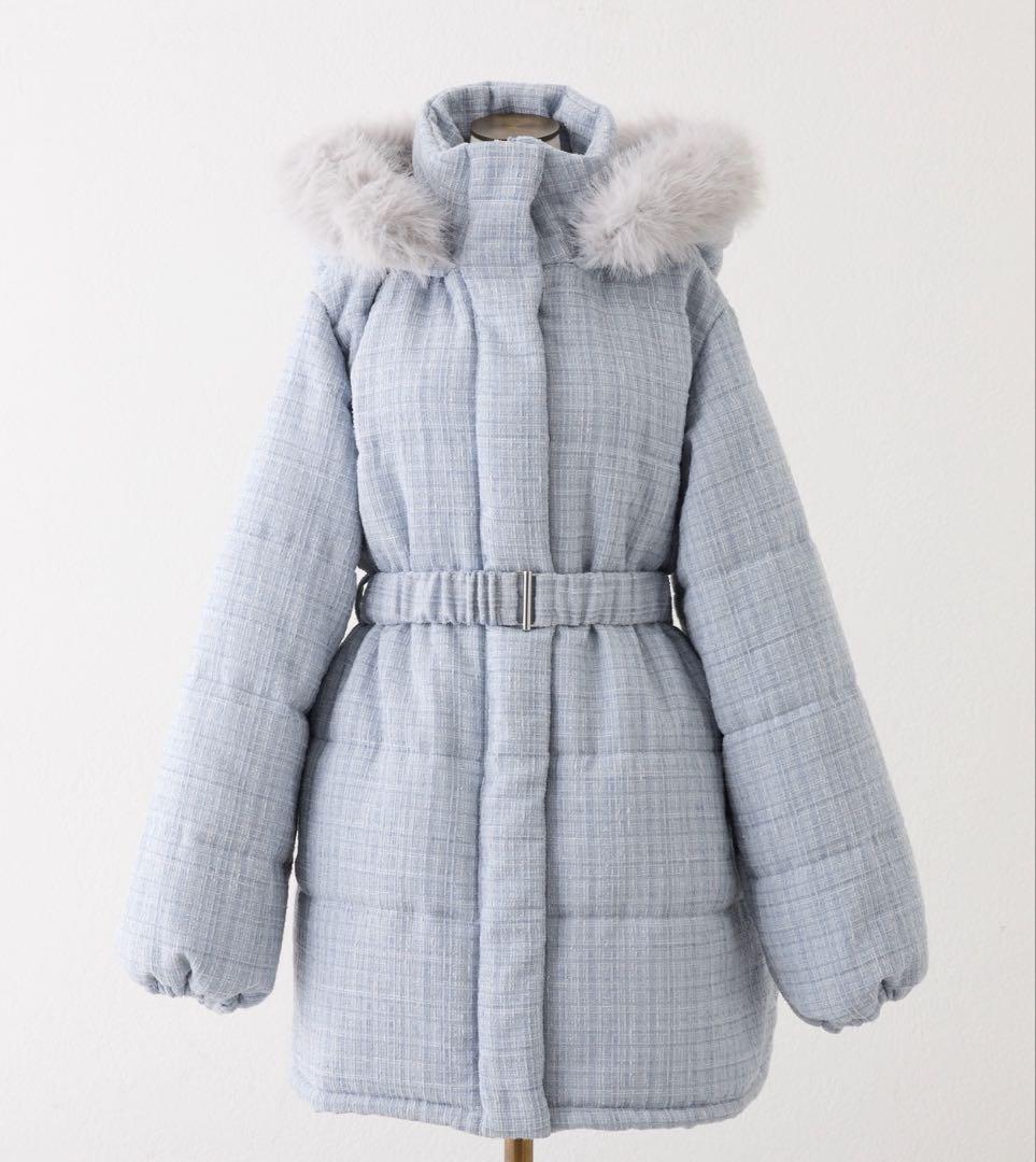 ワンアフターアナザー ナイスクラップ フード付きミドルフェイクダウン