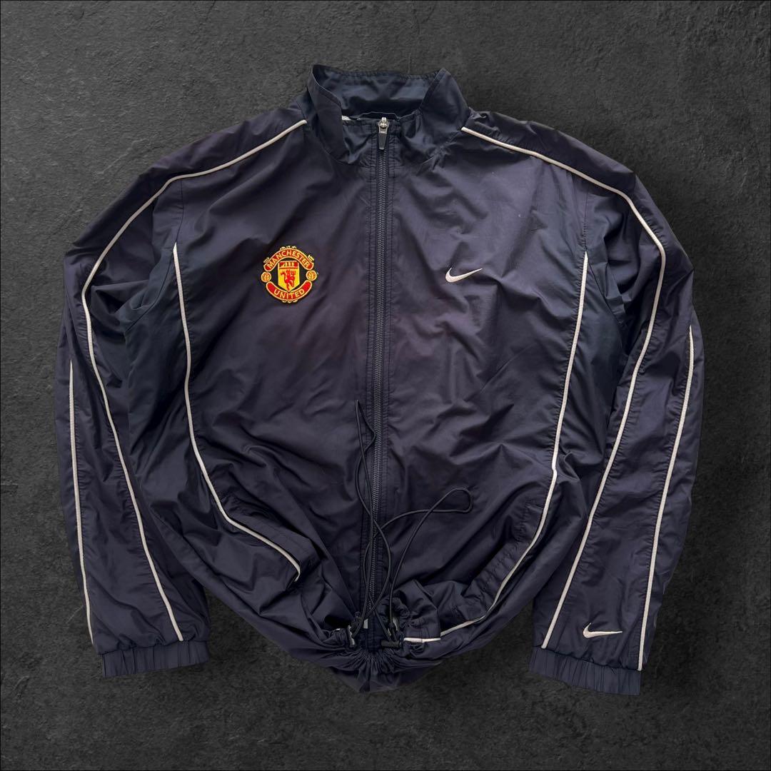 00s nike マンチェスターU 短丈　ドローコード　ナイロンジャケット M