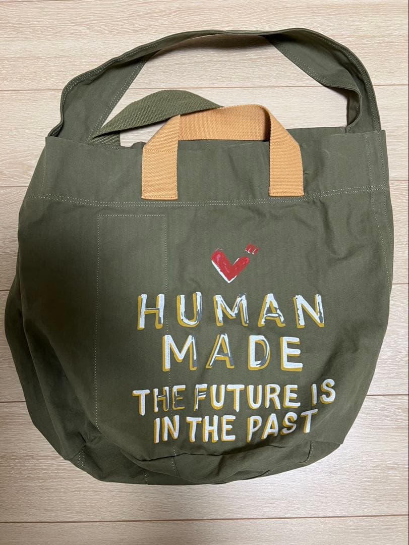 HUMAN MADEヒューマンメイド ミリタリーグリーン ショルダートートバッグ