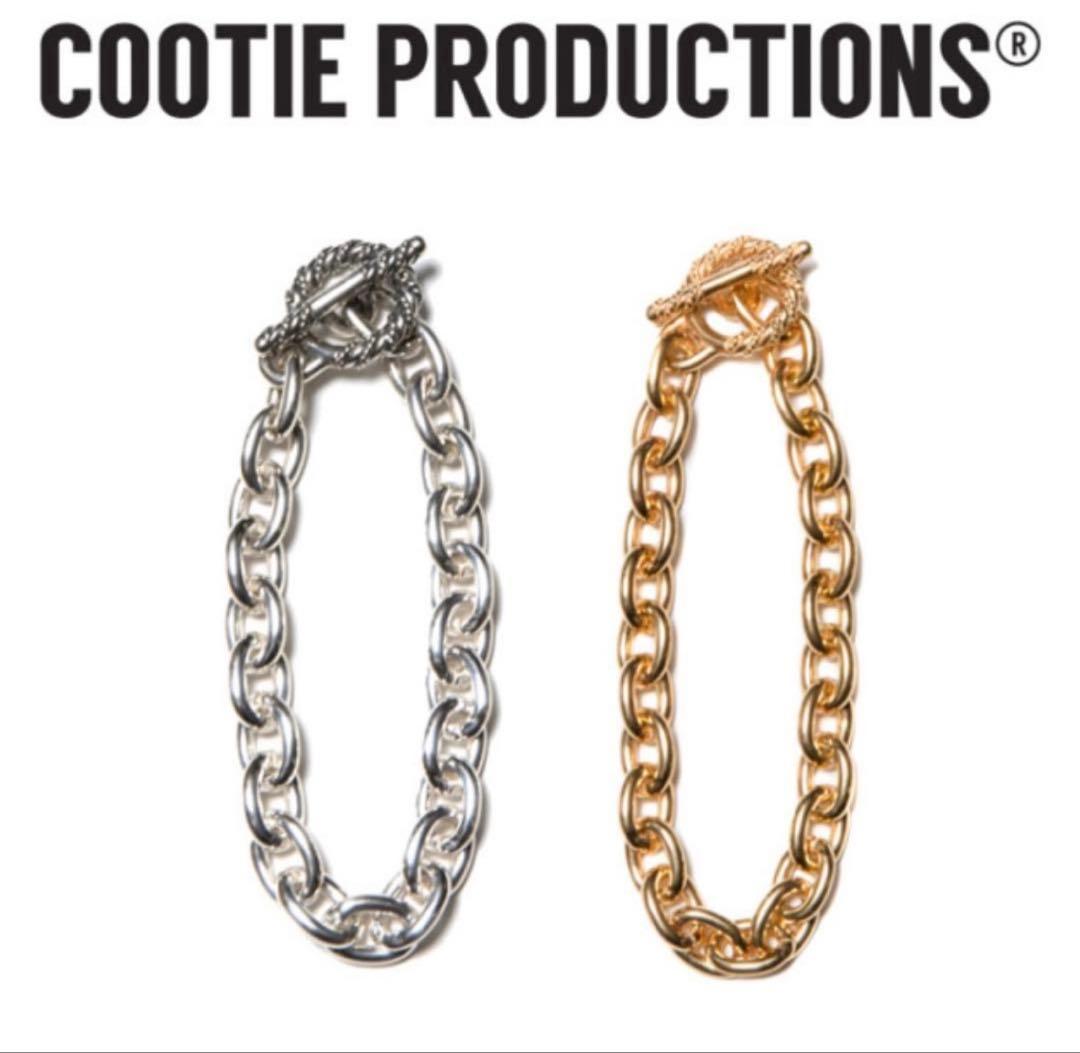 COOTIE PRODUCTIONS シルバー ワイドチェーンブレスレット