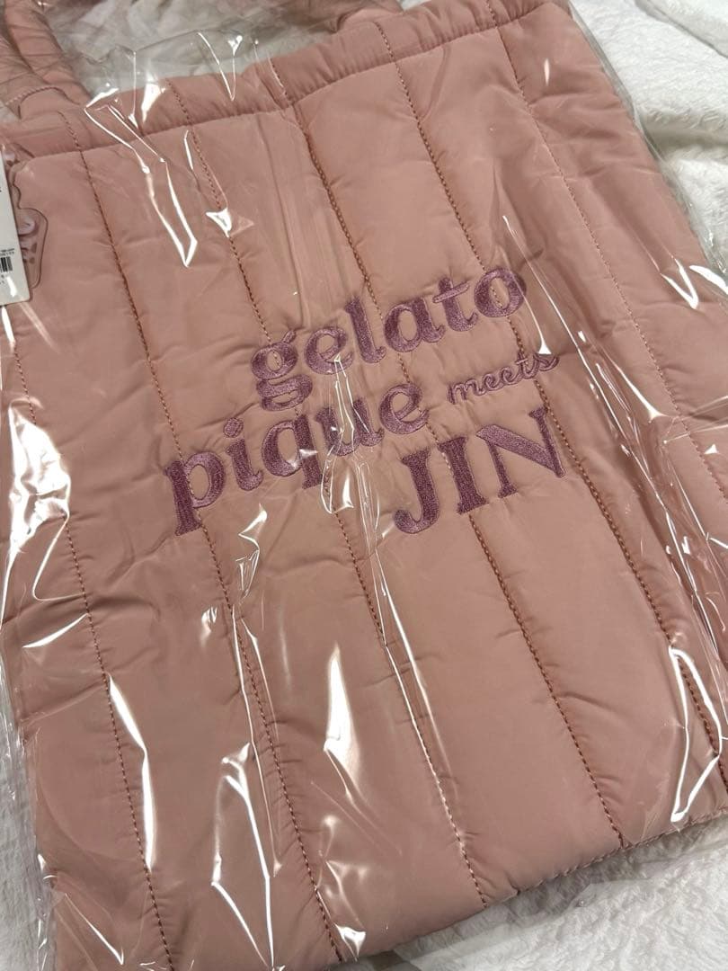 BTS JIN ジェラートピケ トートバッグ ピンク ジン コラボ ジェラピケ