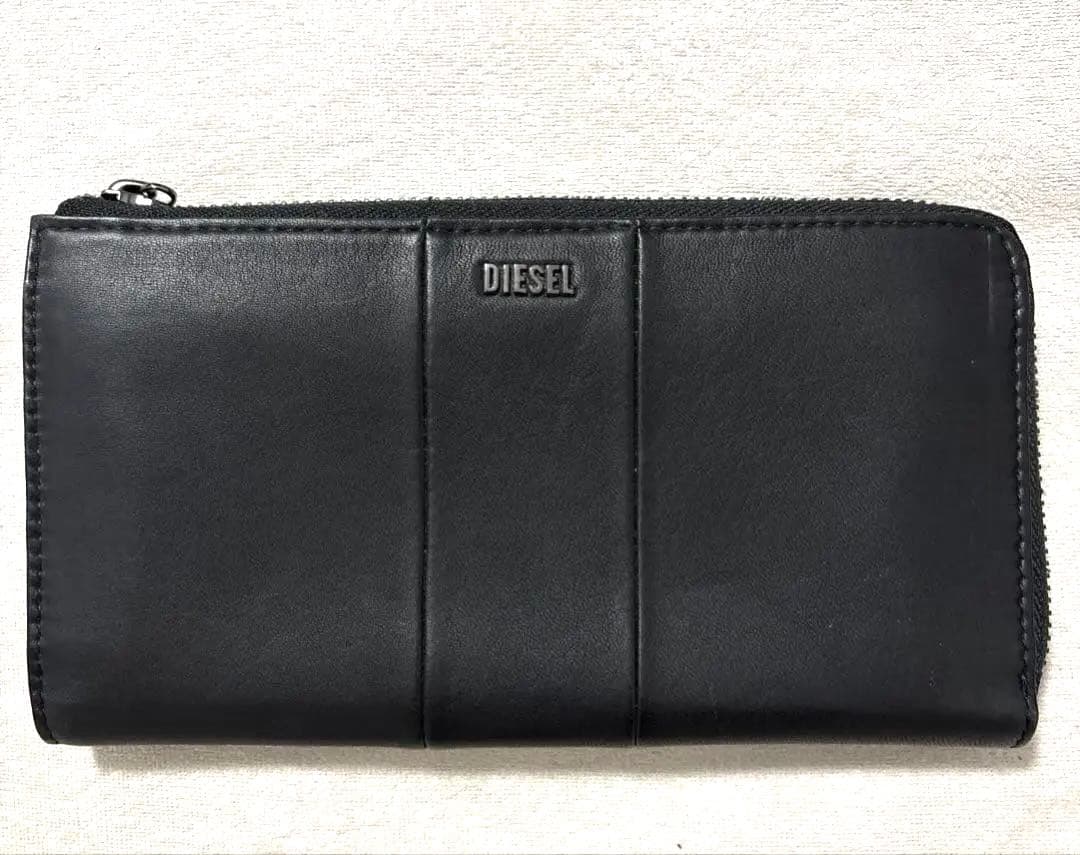 [ 最終値下げ！未使用品・極美品 ]DIESEL ブラックレザー 長財布 DIESEL（ディーゼル） 財布 長財布 メンズ X09543 カーフレザー
