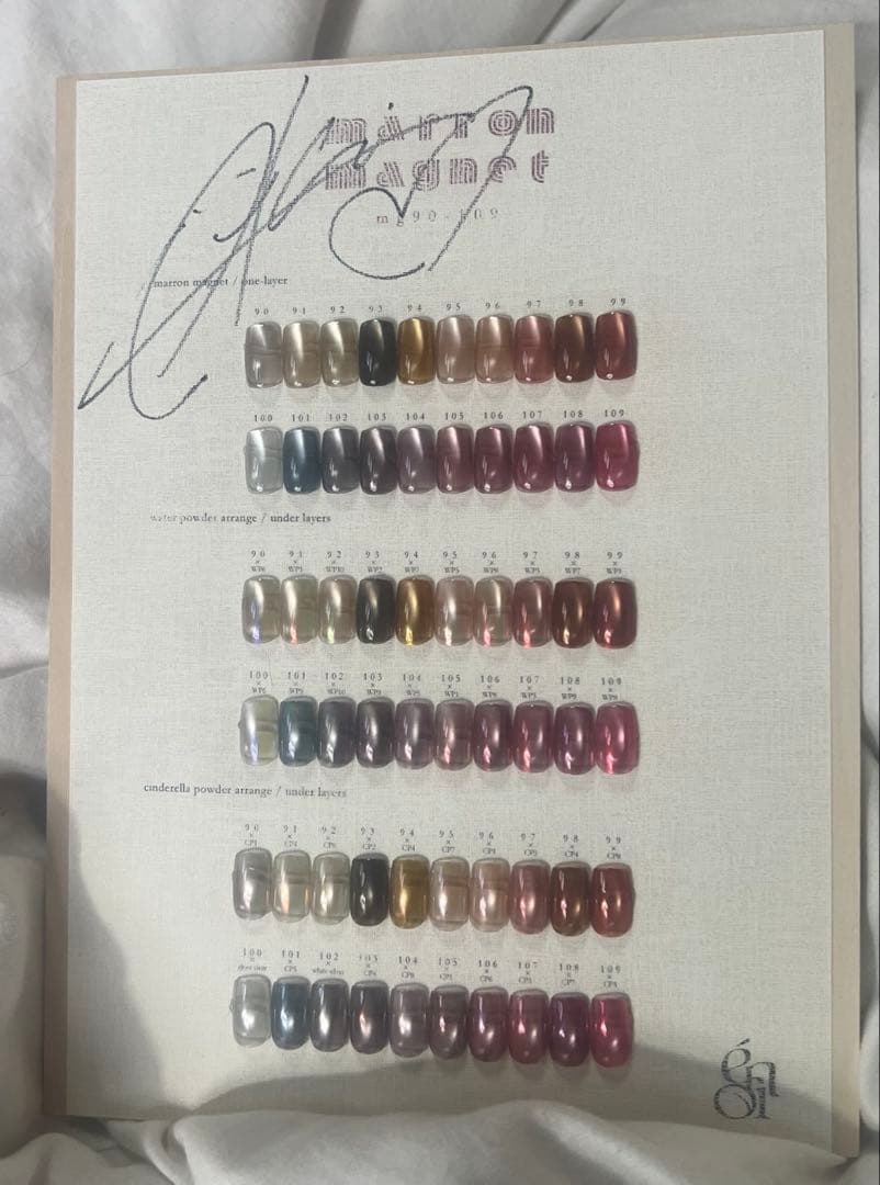 enoi カラーチャートマロンマグ 直筆サイン入り（値下げ致しました）