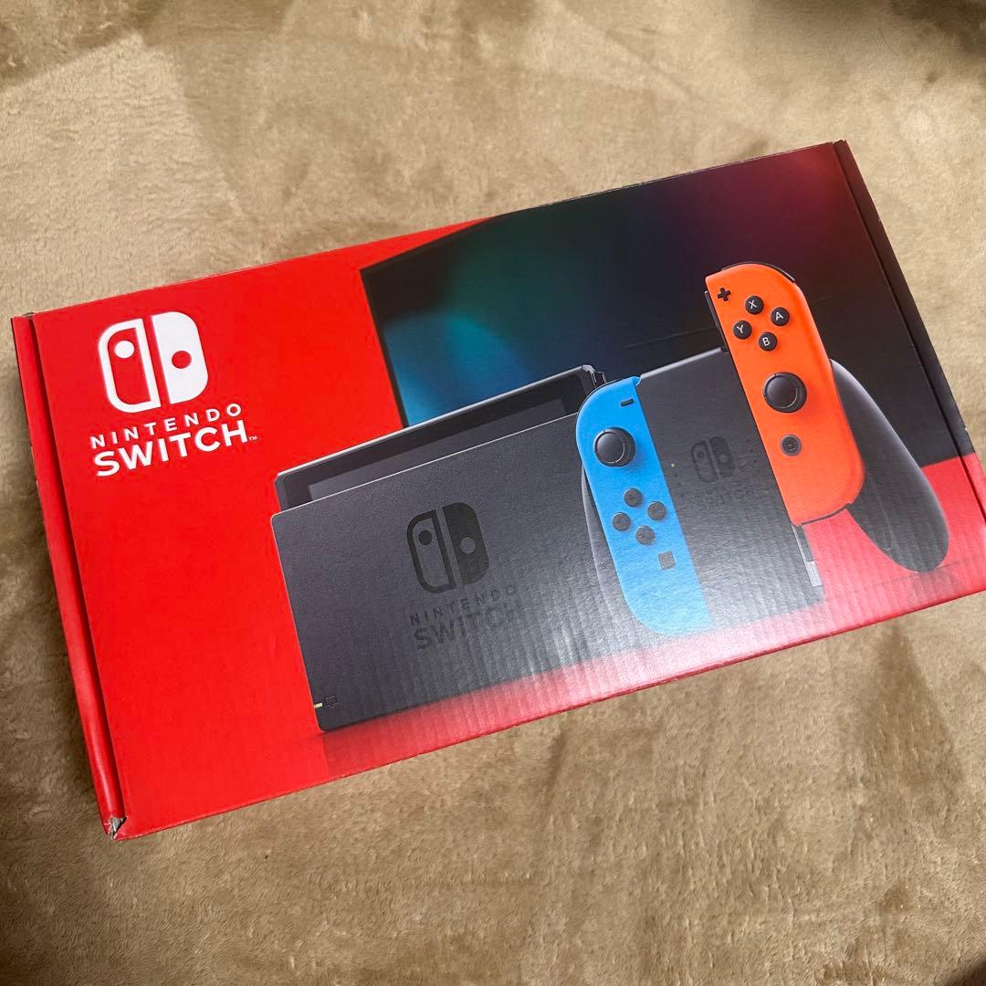 Nintendo Switch 本体 青/赤 Joy-Con付き 新型 - メルカリ