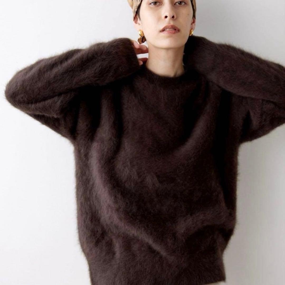 ブ*ー様 Whim Gazette カシミヤ混クルーネックニット ウィムガゼット Whim Gazette カシミヤ混クルーネックファーニット