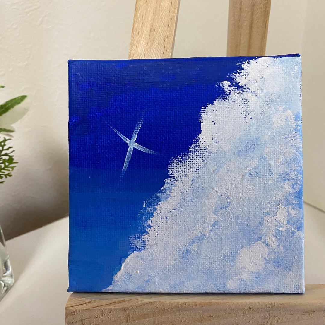 絵画 「空」 アクリル画 原画 ミニキャンバス - メルカリ
