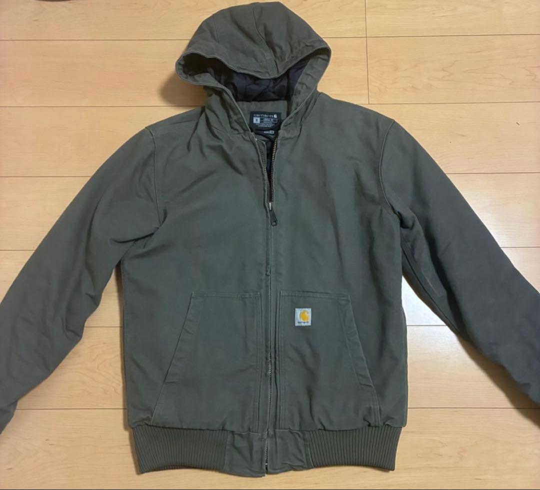 Carhartt J130 Sサイズ モスグリーン　カーハート Carhartt J130MOS Moss Quilt Lined Sandstone Active