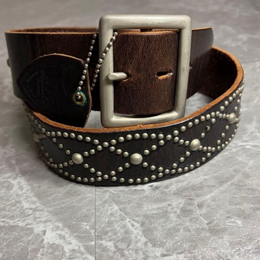 HTC ベルト　スタッズベルト　レザー　アメカジ