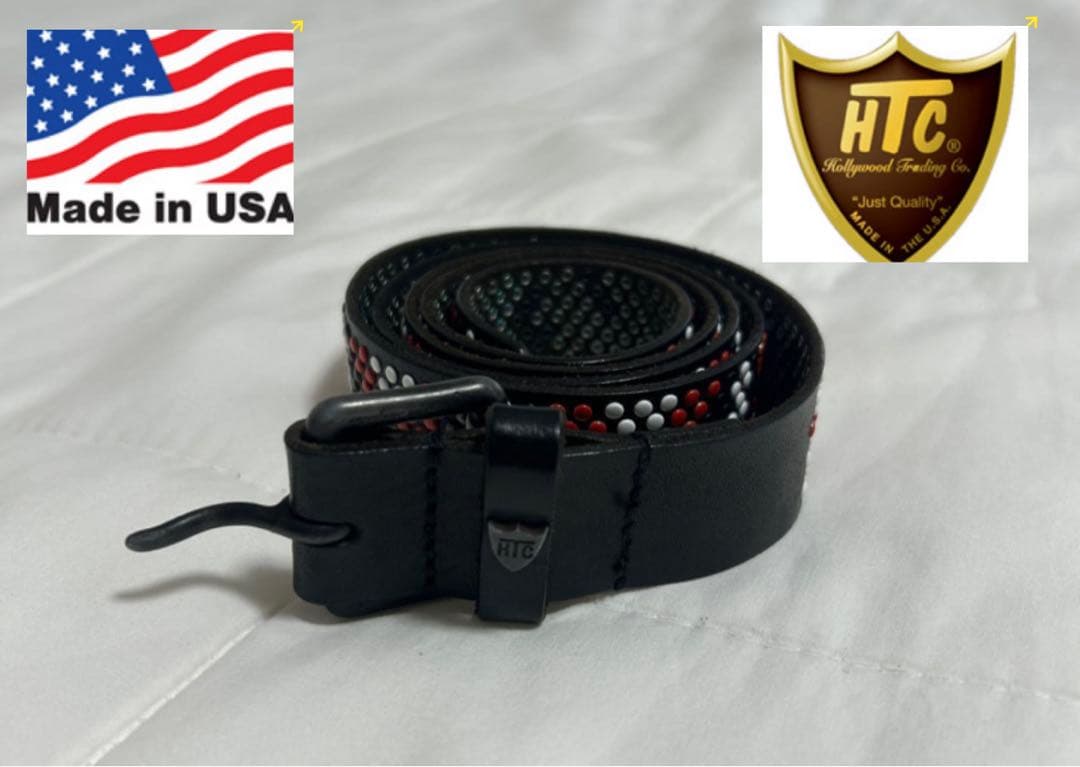 破格‼️ 美品！HTC レザースタッズベルト