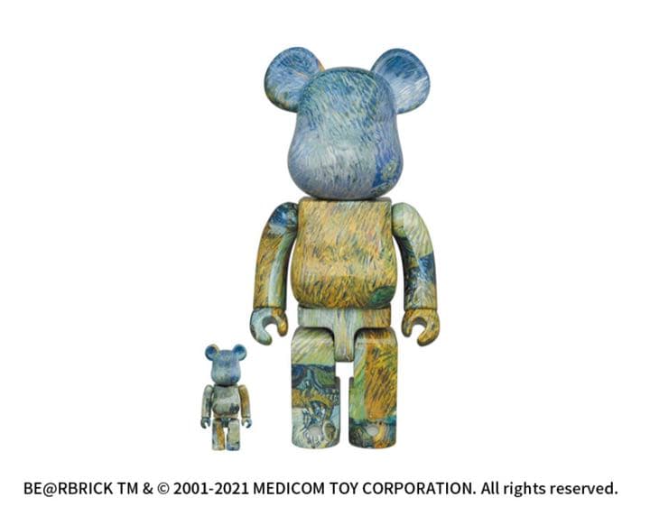 BE@RBRICK Van Gogh 100%&400% ゴッホ ゴッホ展 MEDICOM TOY - Vincent van Gogh The Starry Night BE@RBRICK 100