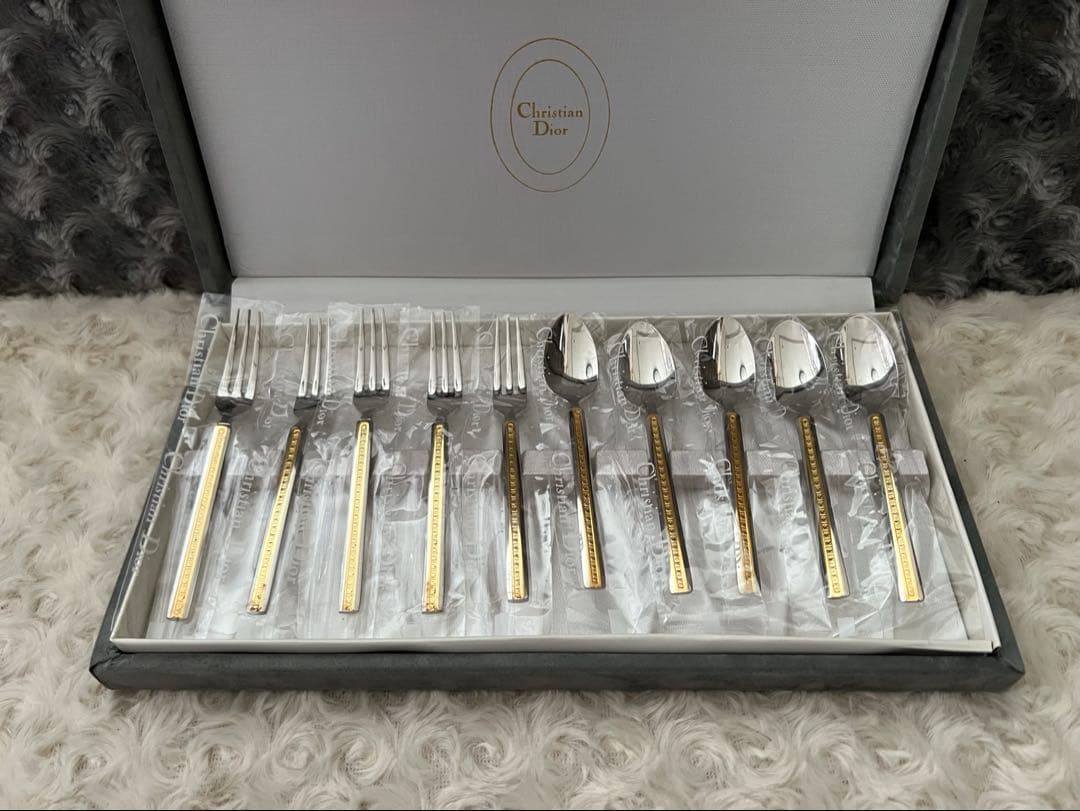 【専用】ディオール カトラリーセット　金彩スプーン＆フォークセット　10本セット