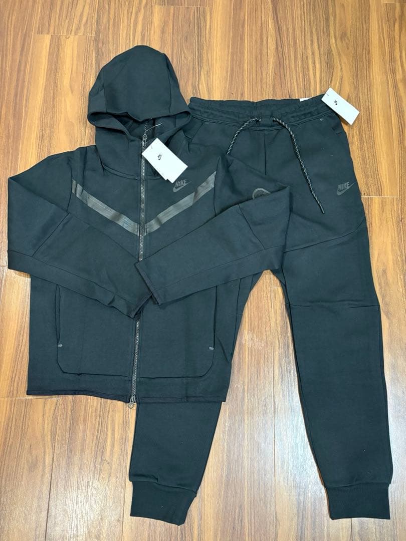 極美品 NIKE テックフリース セットアップ ブラック 黒
