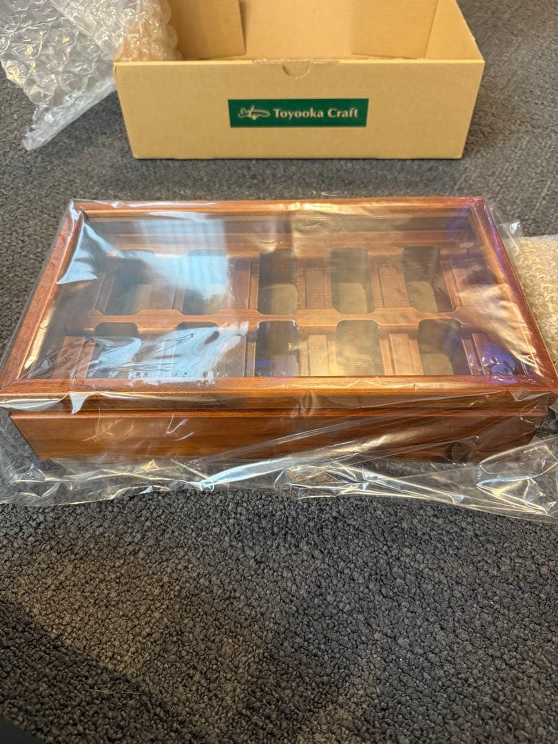 【Tacit】豊岡クラフト ウォッチボックス10 品番sc134 ウォッチボックス10 [腕時計,10個入れ,枕,布貼り,透明蓋]