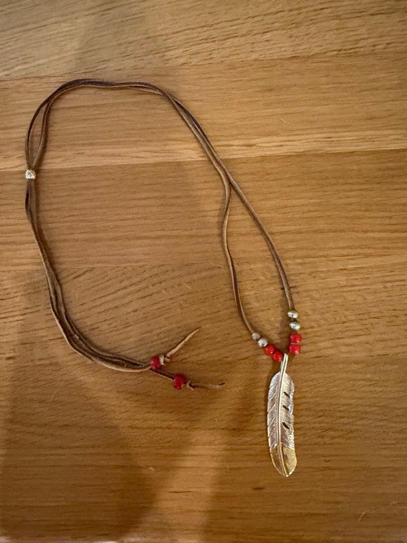 先金フェザー　ネックレス