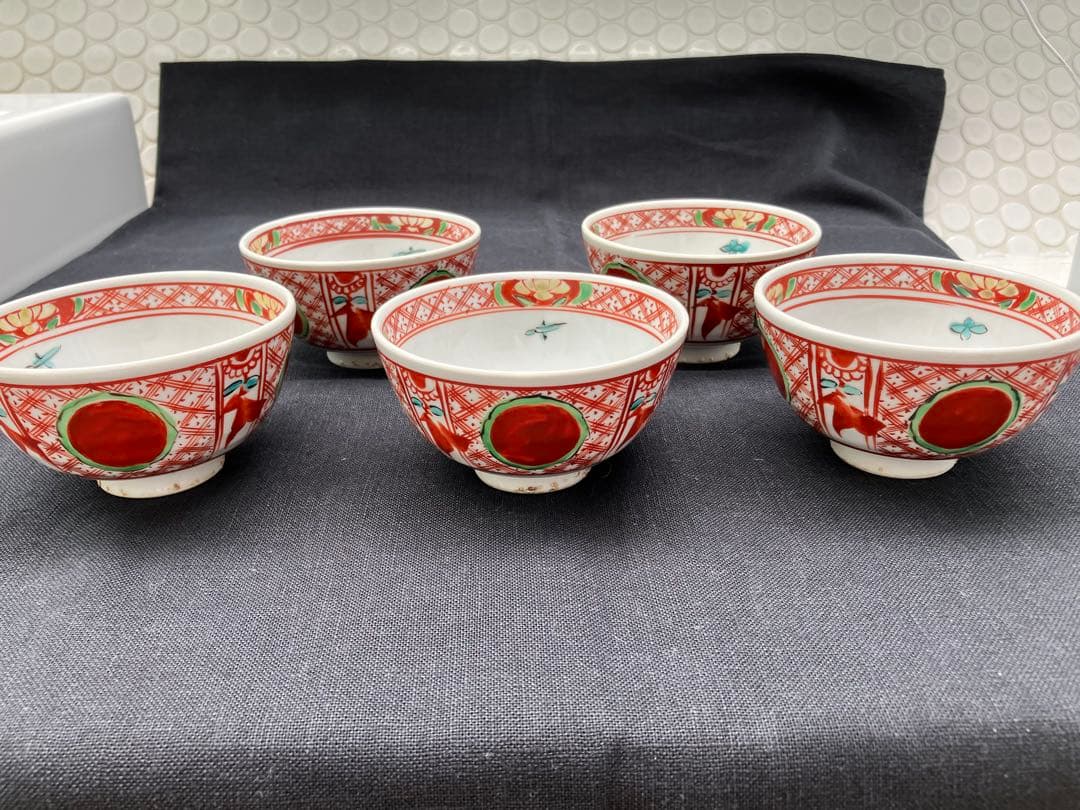 赤絵小鉢10客セット 未使用品】たち吉 赤絵 花鳥 親子揃 中鉢 小鉢 10点5客セット 取り鉢