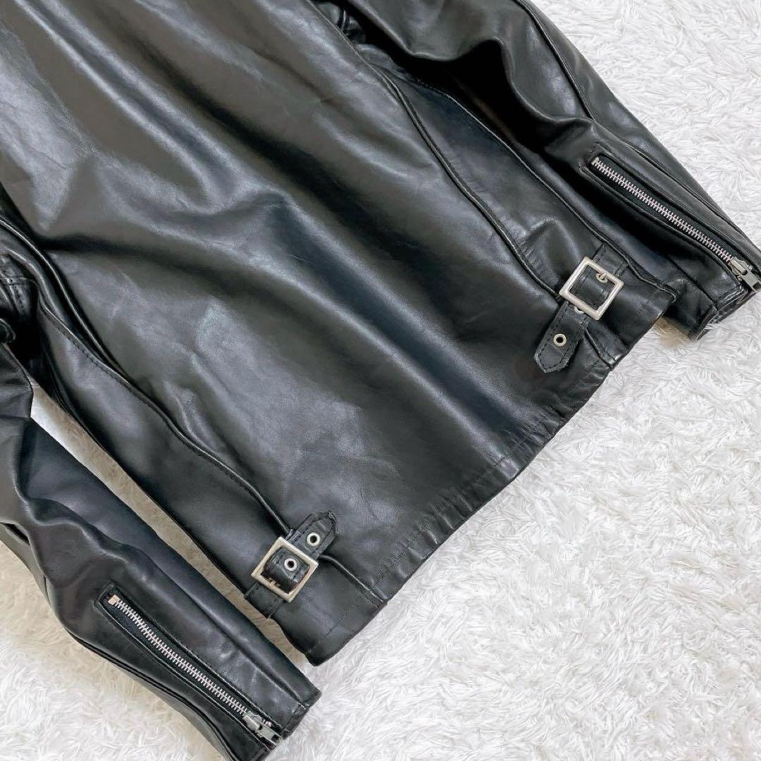 Schott 641 シングルライダース ボアライナー付き USA製 34 黒 - メルカリ