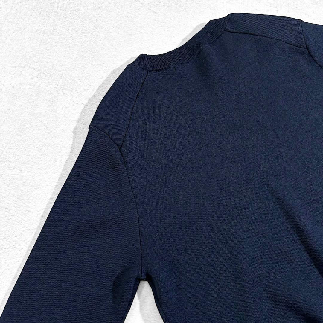 極美品 AP STUDIO ウール100% クルーネックニット ネイビー 上質