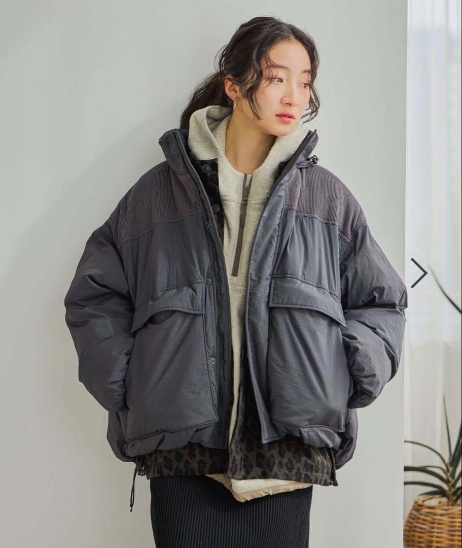 ニコアンド　アライドモンスター切り替えジャケット　L チャコール　新品未使用❣️