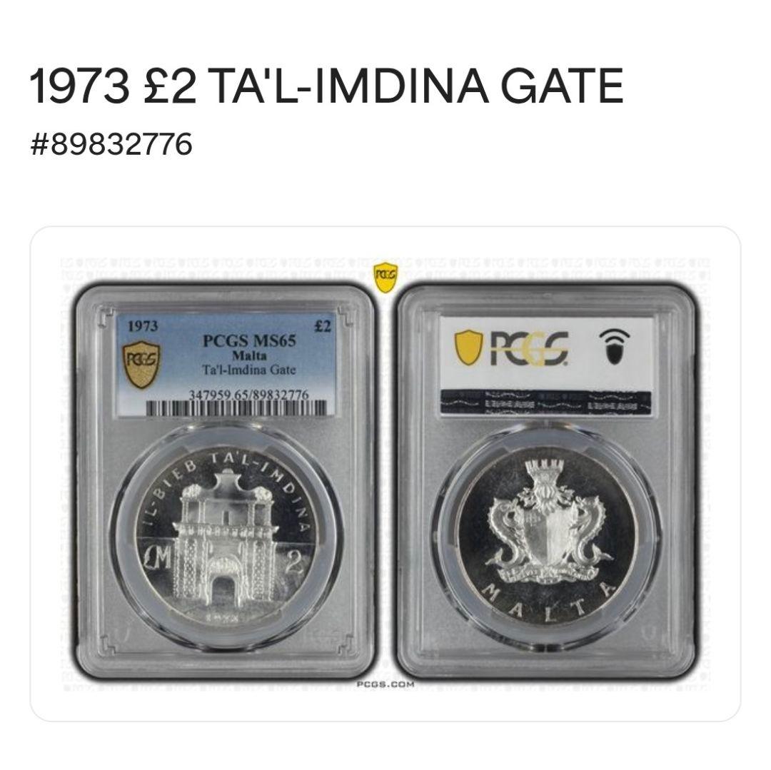 1973年 マルタ銀貨 2ポンド銀貨 SV987 大型銀貨 PCGS MS65 - メルカリ