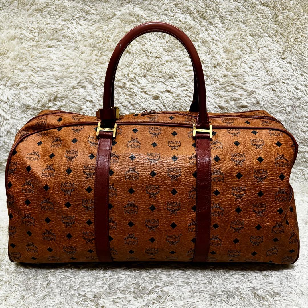 MCMボストンバッグレザー2wayトラベルバッグヴィセトス容量