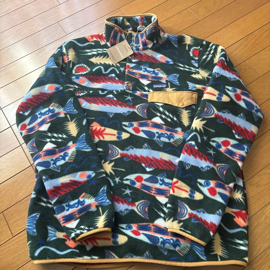 パタゴニア シンチラスナップT フリース サーモン 魚 - メルカリ