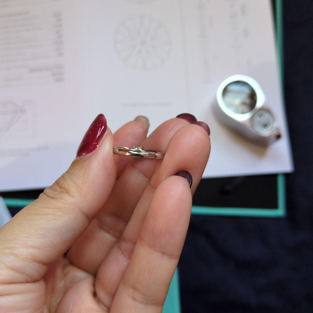 ティファニー ハーモニーリング 0.25ct 8号 pt950 美品 鑑定書