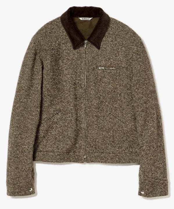 3*様 AURALEE SPUN TWEED ZIP BLOUSON S